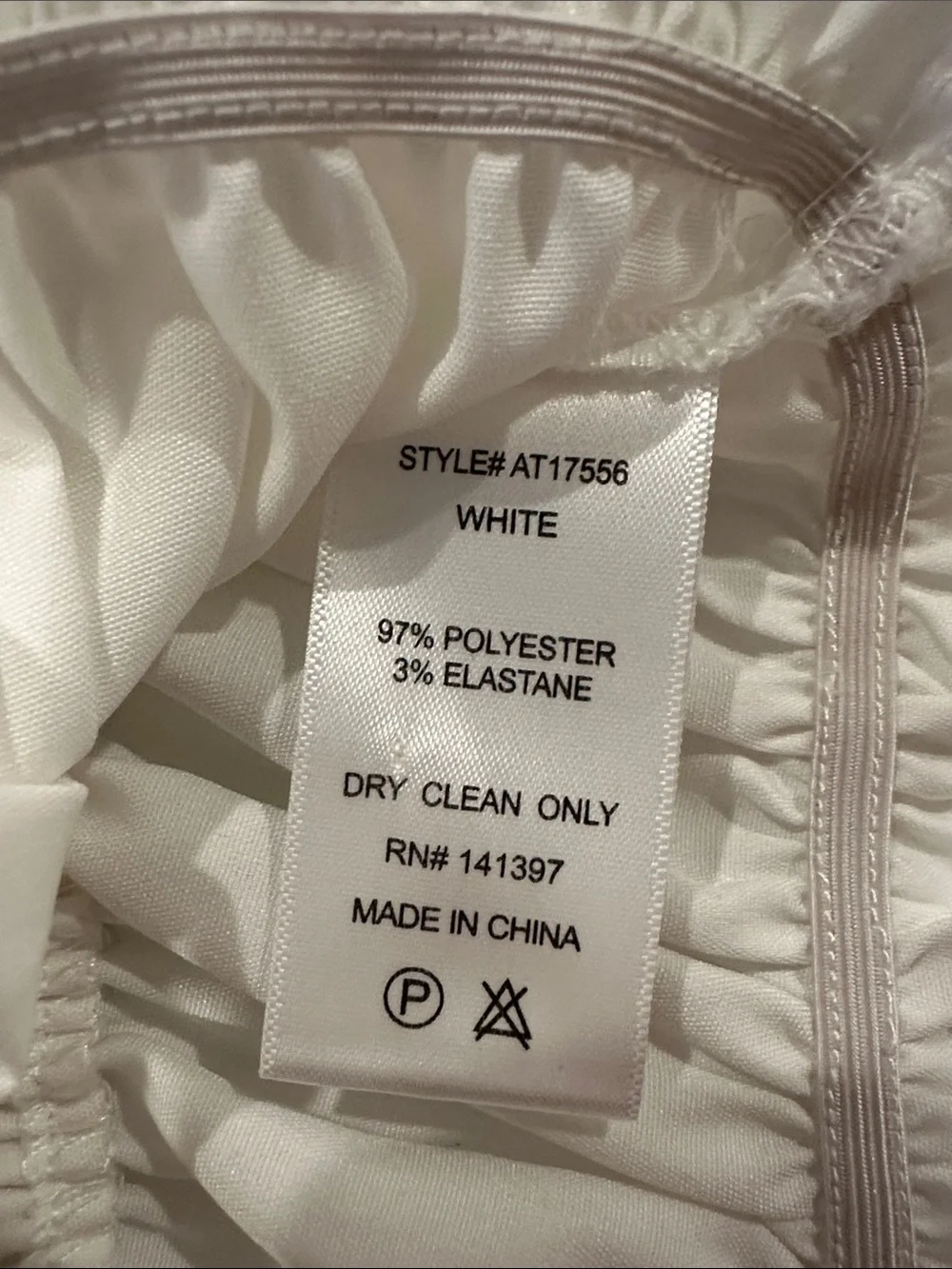 Astr The Label White Smocked Puff Sleeve Peplum Top Sz Large
